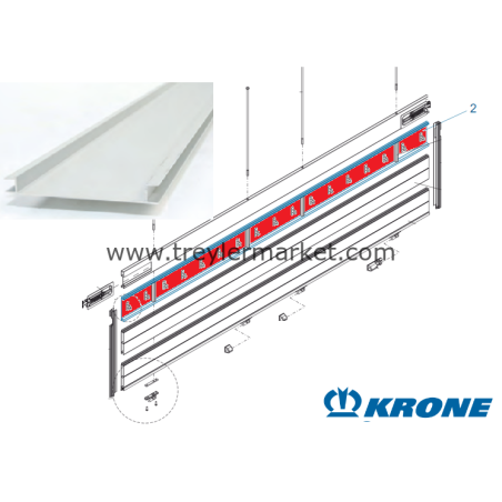 KRONE Profil Yan Kapak Kanca Yuvalı