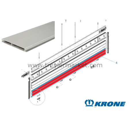 KRONE Profil Yan Kapak Alt -500639455