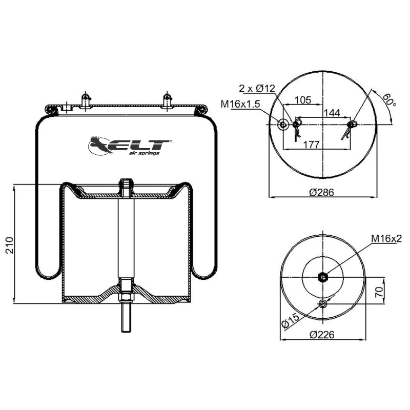913 Scanıa Süspansiyon Körük Komple Metal Piston